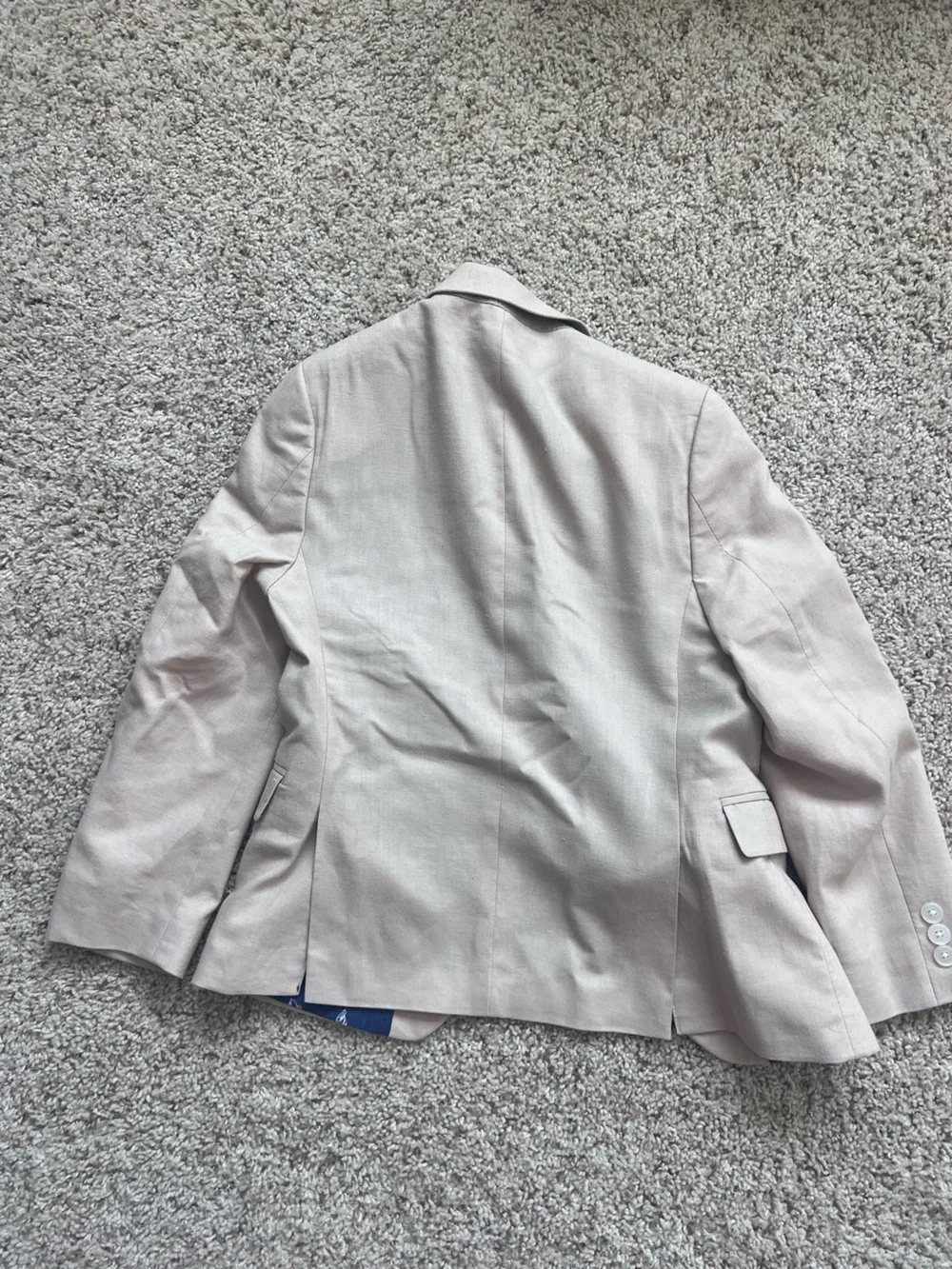 Ralph Lauren Beige Blazer with Navy Nautical Lining